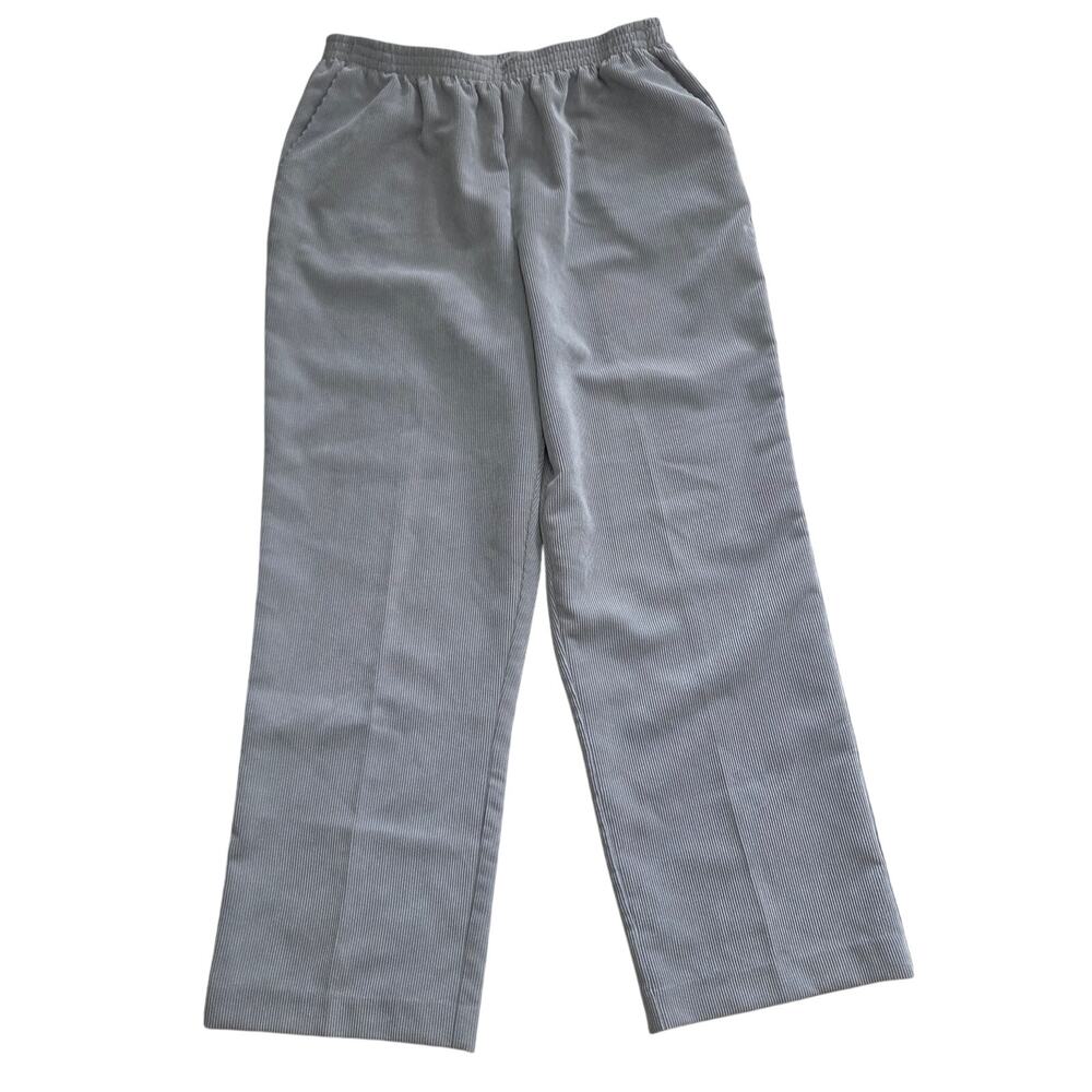 Alfred Dunner Woman's Grey Corduroy Pants size 14